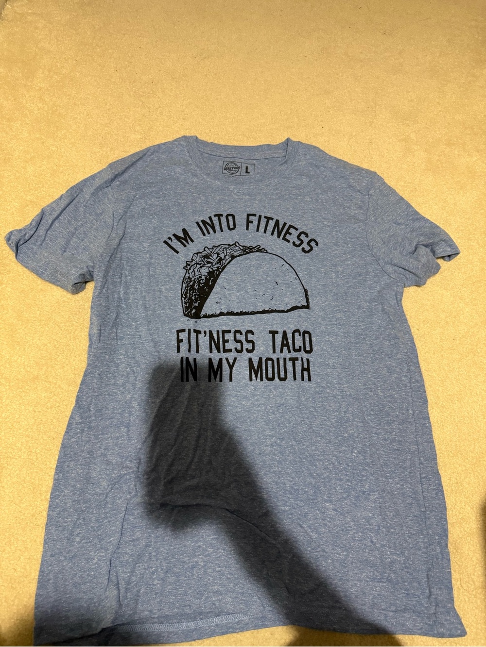 Blue Graphic Tee with Taco Pun